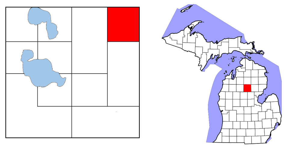 Locator map of Au Sable