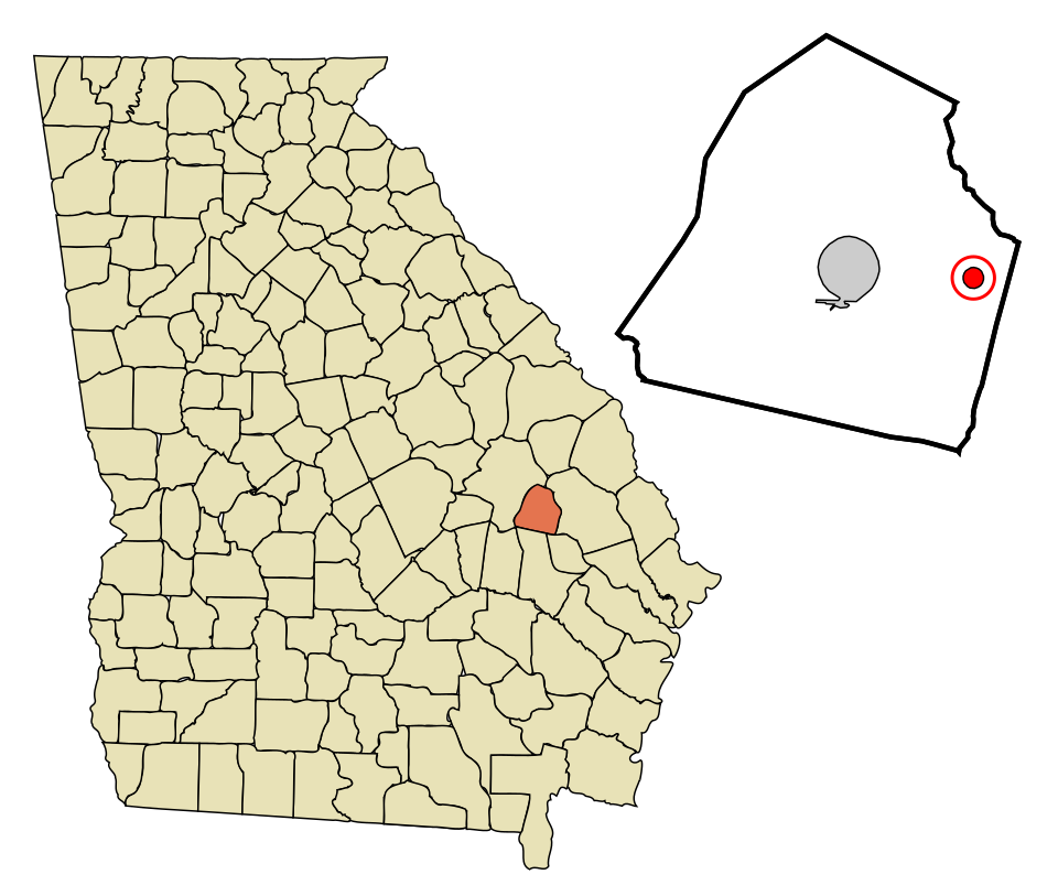 Locator map of Pulaski