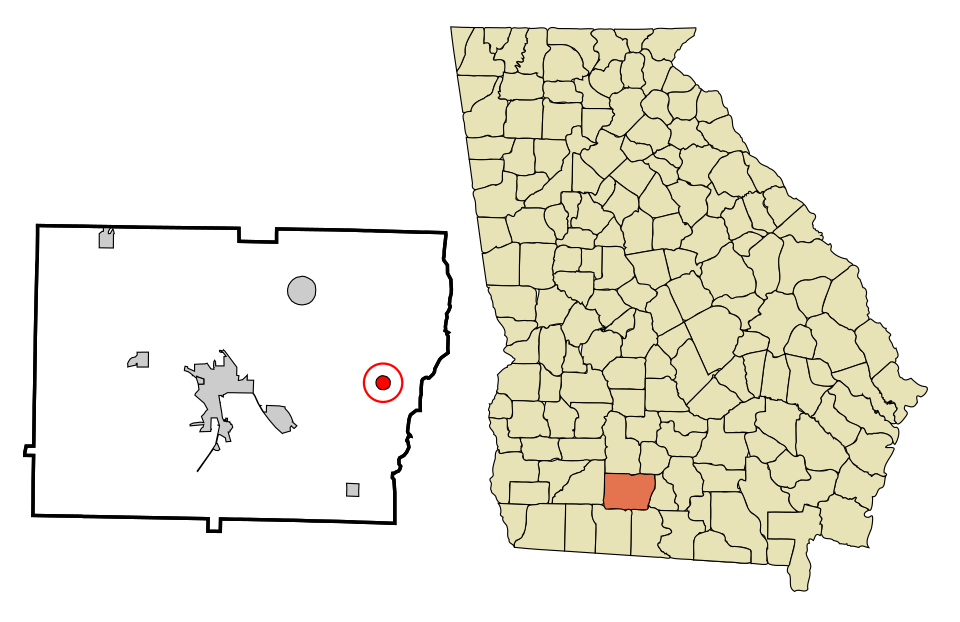 Locator map of Ellenton