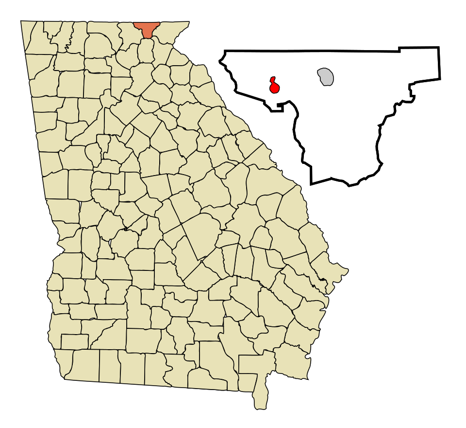 Locator map of Young Harris