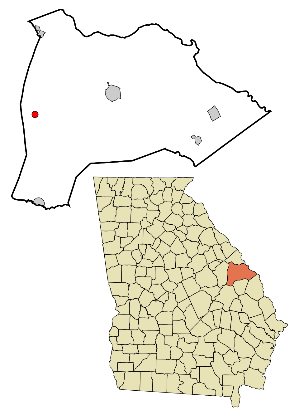 Locator map of Vidette
