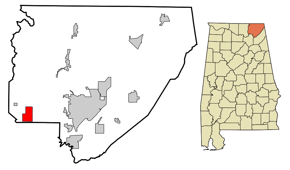 Locator map of Woodville