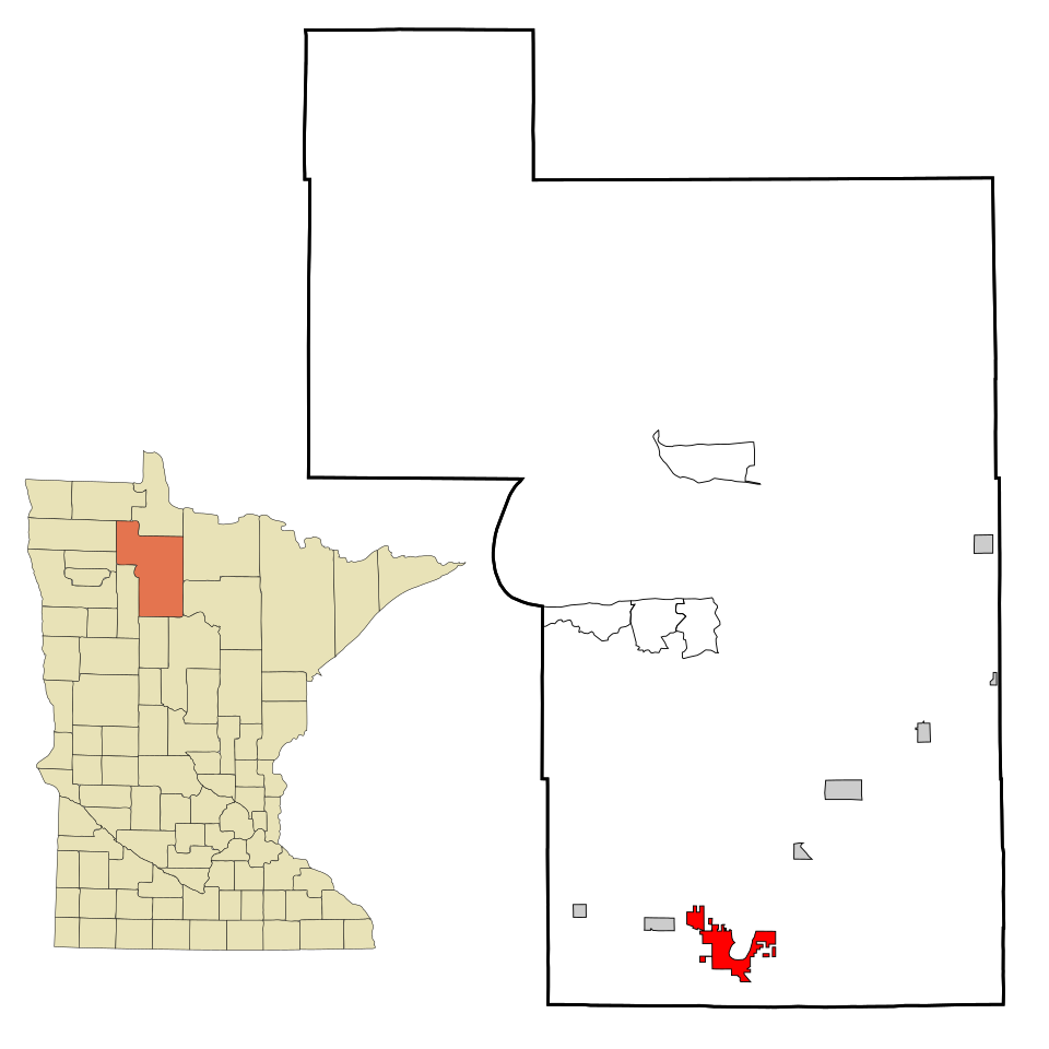 Locator map of Bemidji
