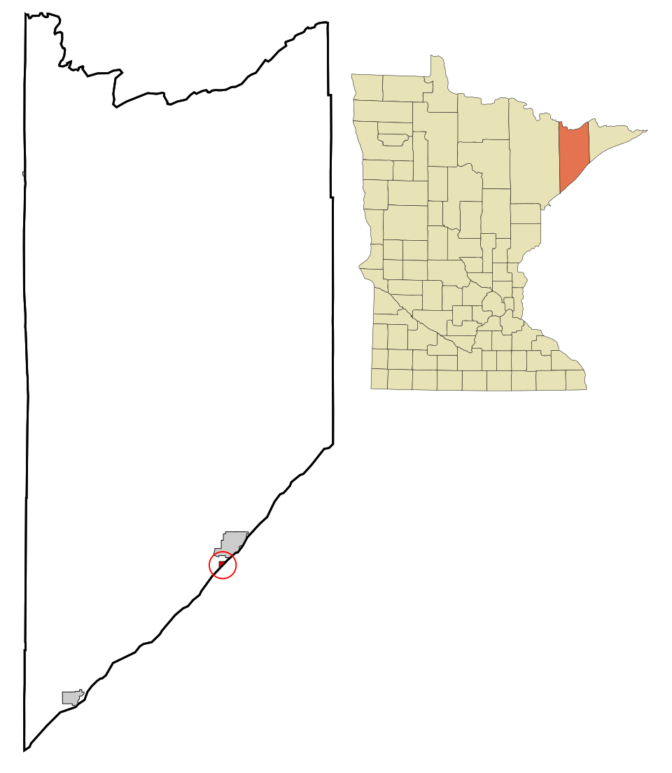 Locator map of Beaver Bay