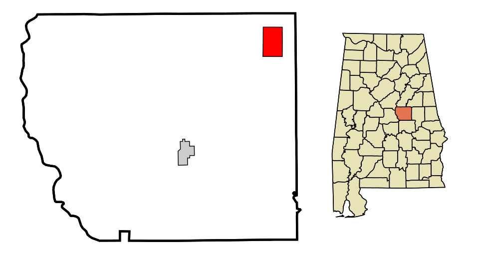 Locator map of Goodwater