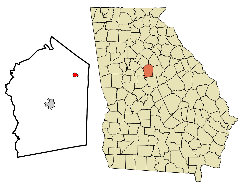 Locator map of Shady Dale