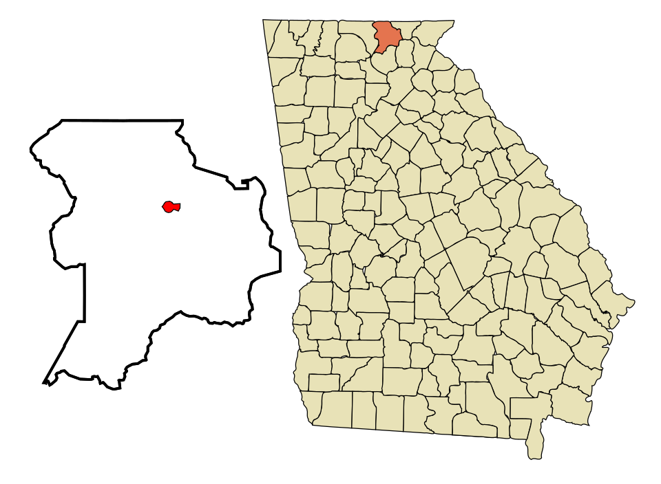 Locator map of Blairsville