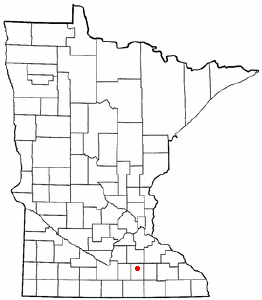 Locator map of Owatonna