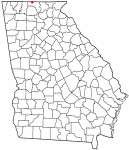 Locator map of McCaysville