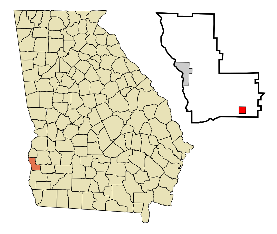 Locator map of Bluffton