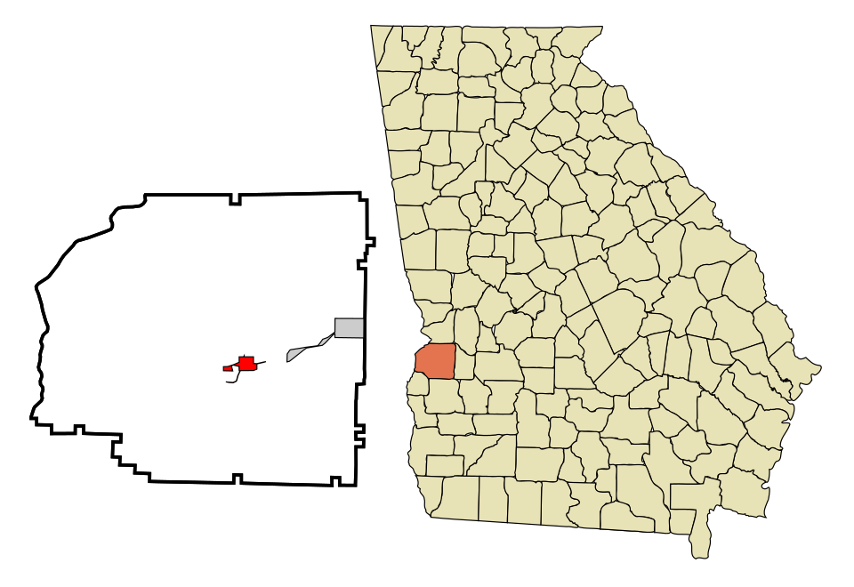 Locator map of Lumpkin