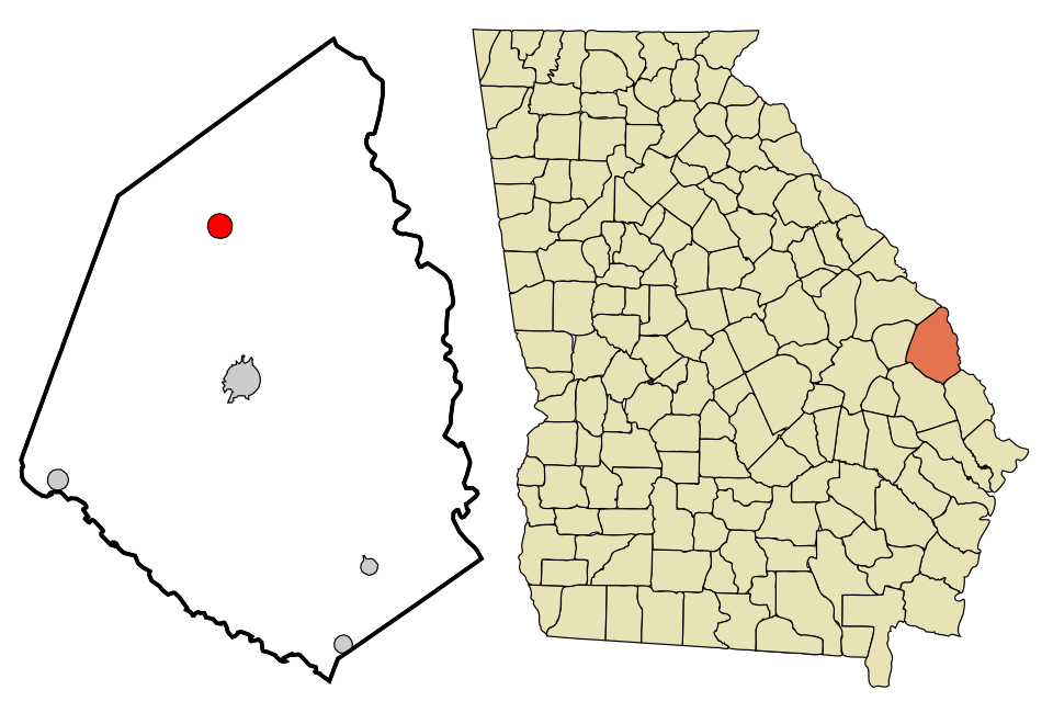Locator map of Hiltonia