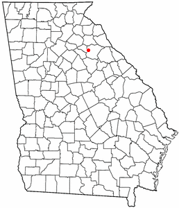 Locator map of Arnoldsville