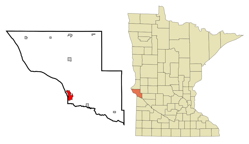 Locator map of Ortonville