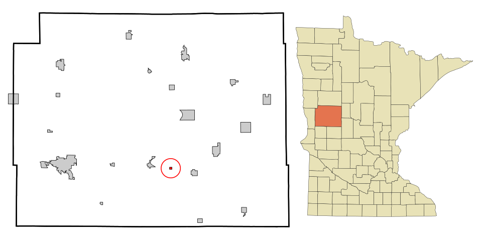 Locator map of Clitherall