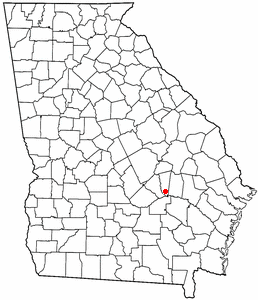 Locator map of Uvalda