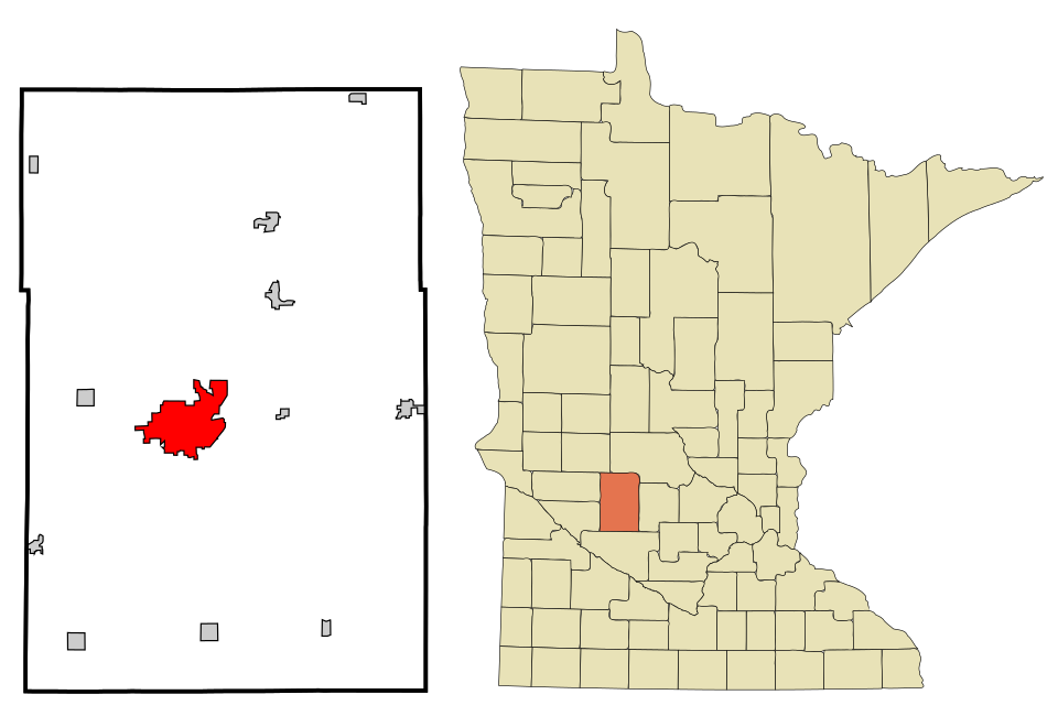 Locator map of Willmar