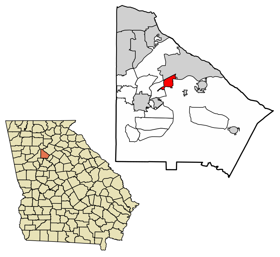 Locator map of Clarkston