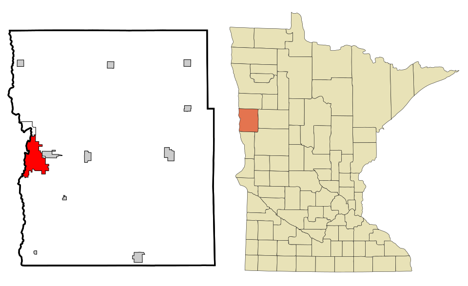 Locator map of Moorhead
