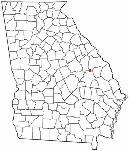 Locator map of Midville