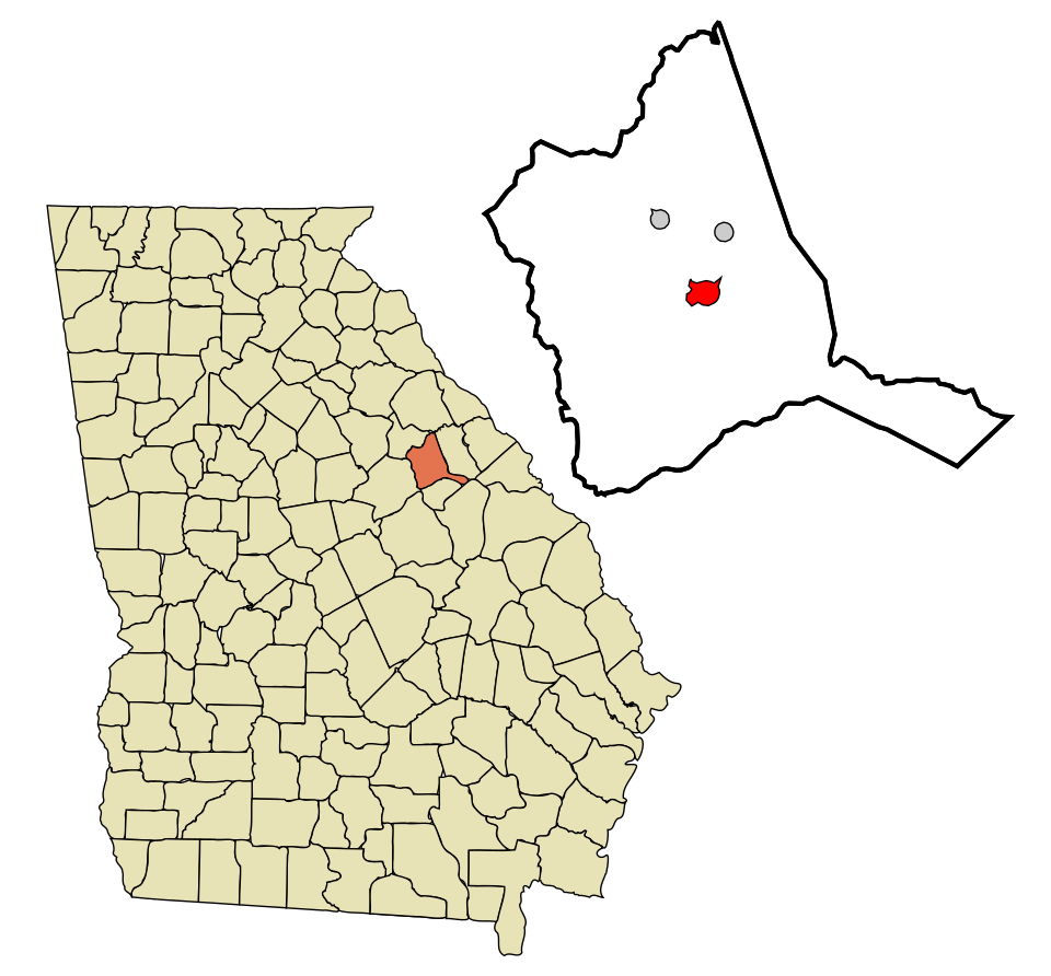Locator map of Warrenton