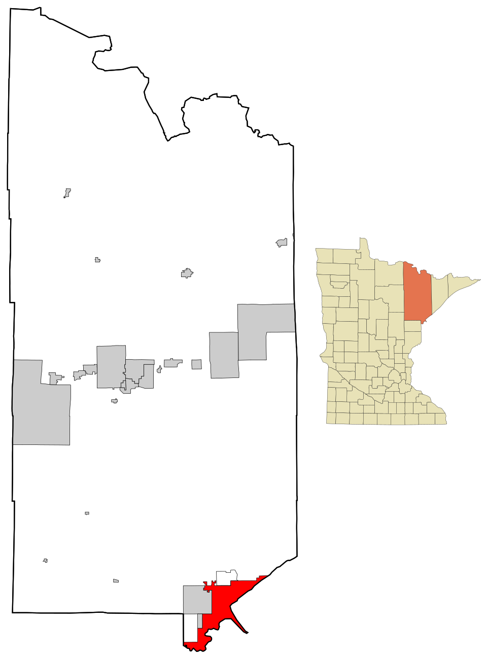 Locator map of Duluth