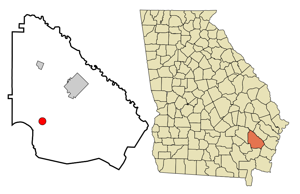 Locator map of Screven