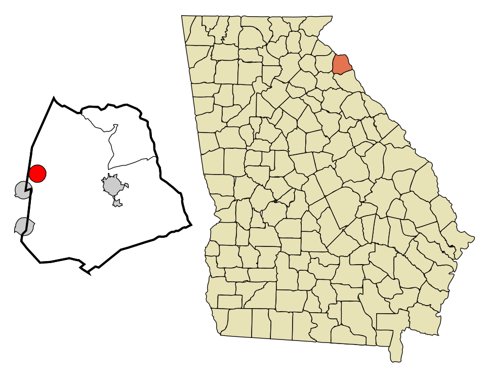 Locator map of Bowersville
