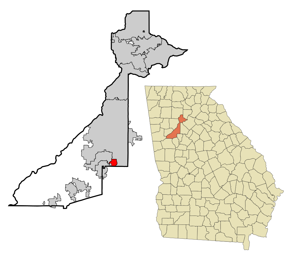 Locator map of Hapeville