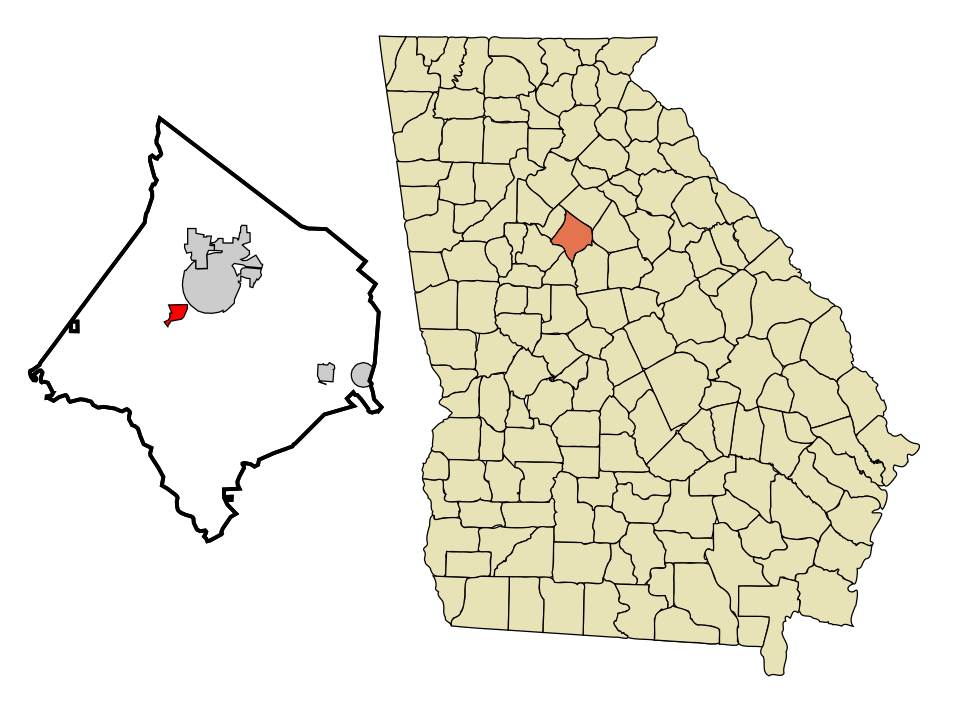 Locator map of Porterdale