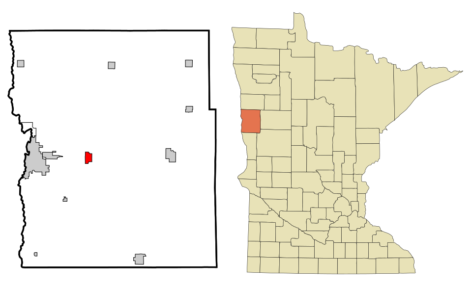 Locator map of Glyndon