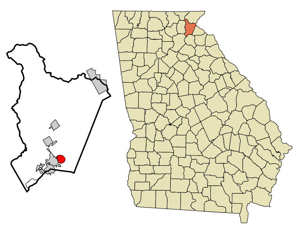 Locator map of Mount Airy