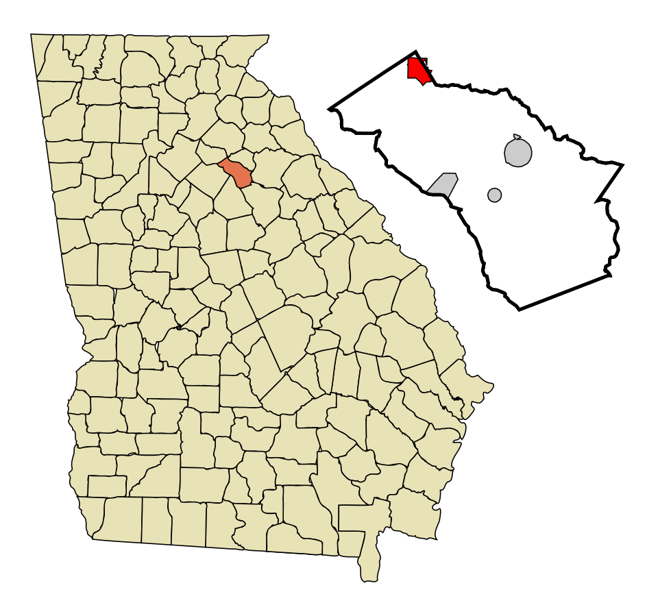 Locator map of Bogart