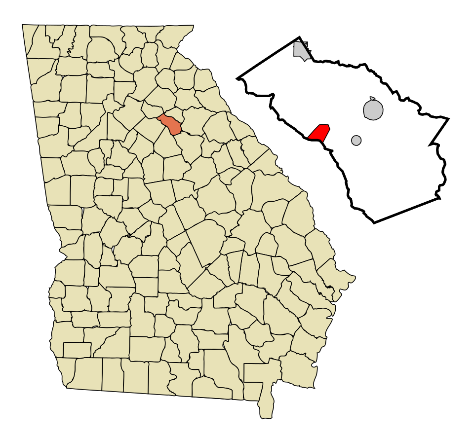 Locator map of North High Shoals