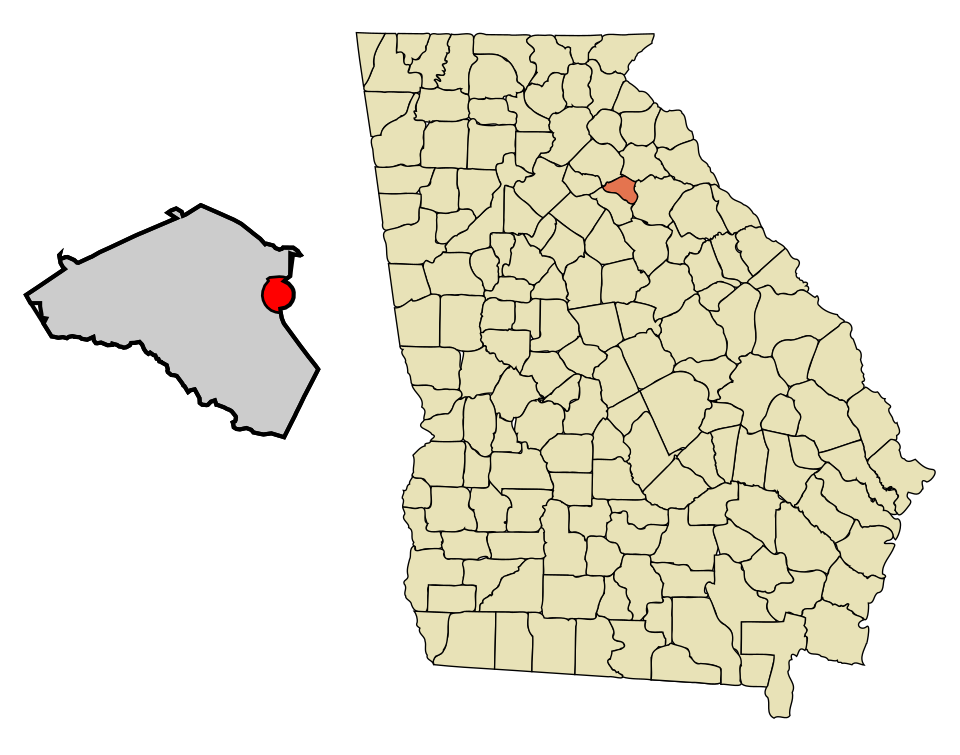 Locator map of Winterville