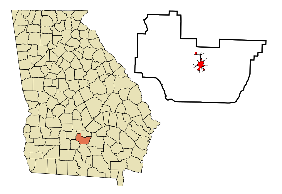 Locator map of Ocilla