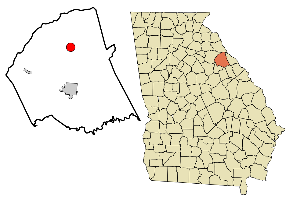 Locator map of Tignall