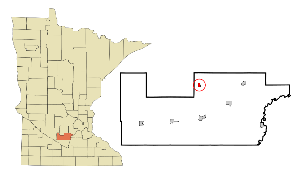 Locator map of New Auburn
