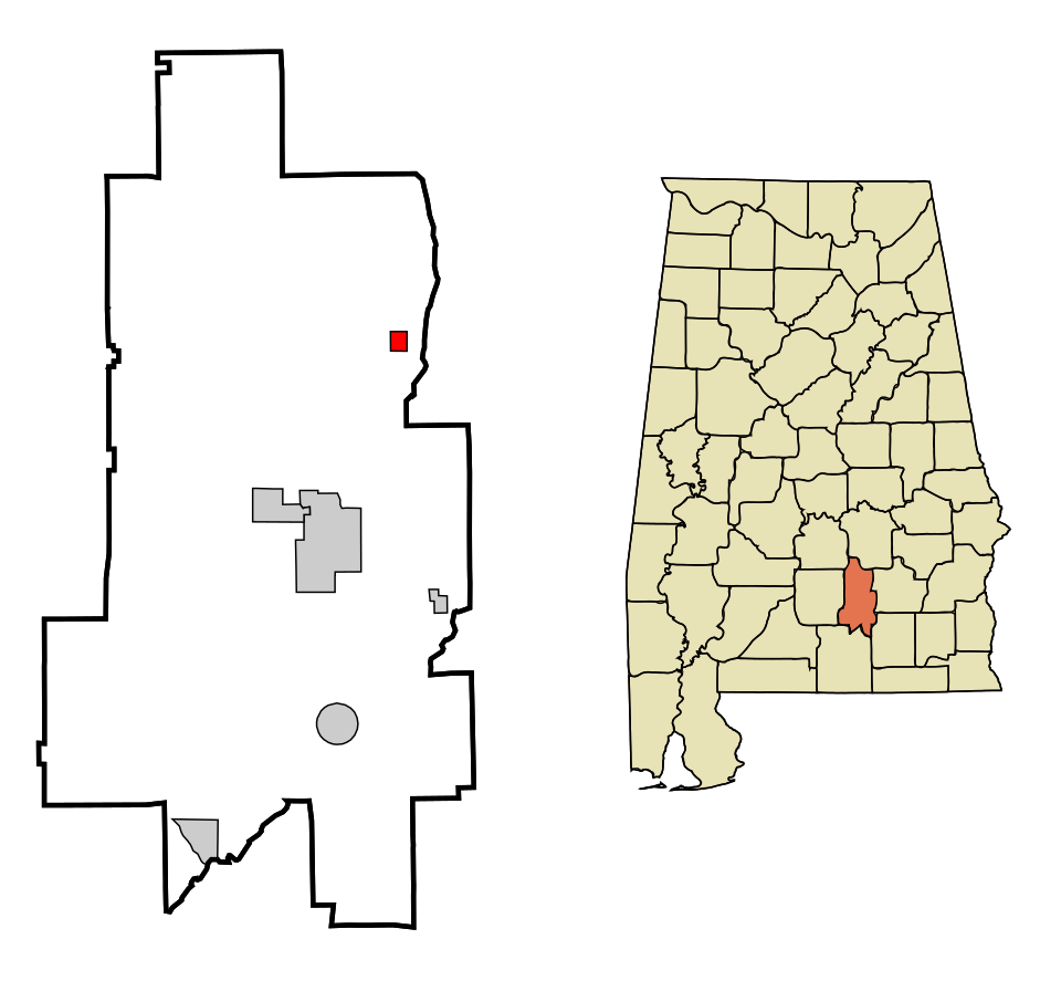 Locator map of Petrey