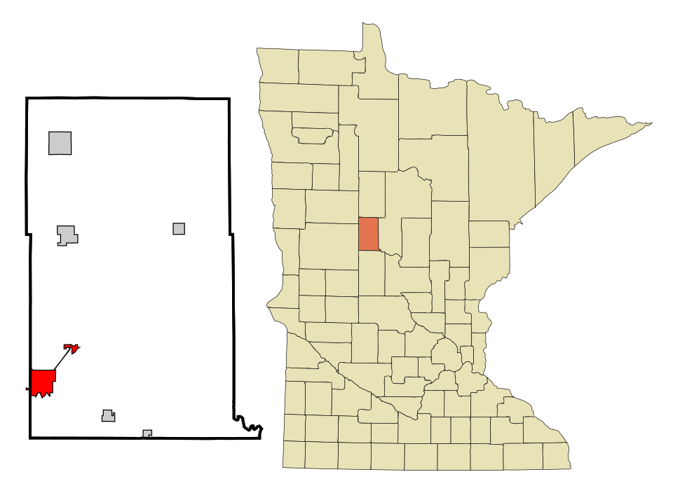 Locator map of Wadena