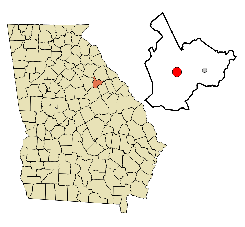 Locator map of Crawfordville