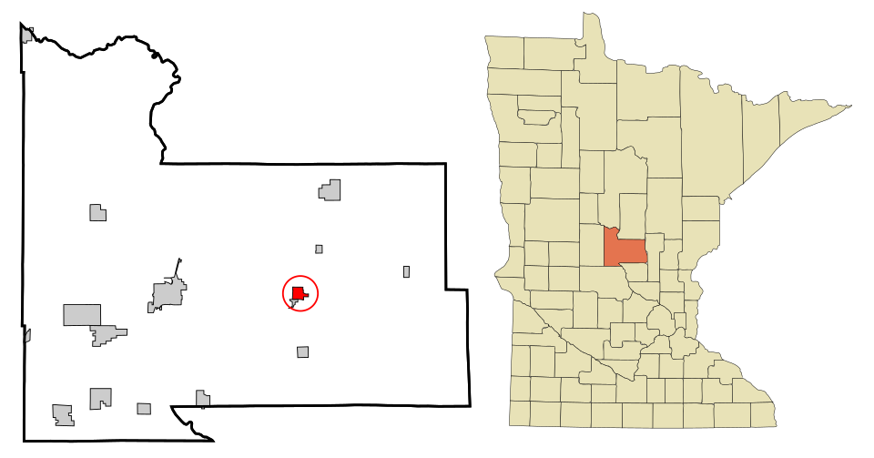 Locator map of Pierz