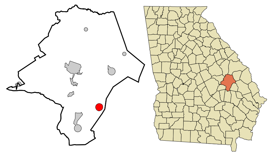Locator map of Stillmore