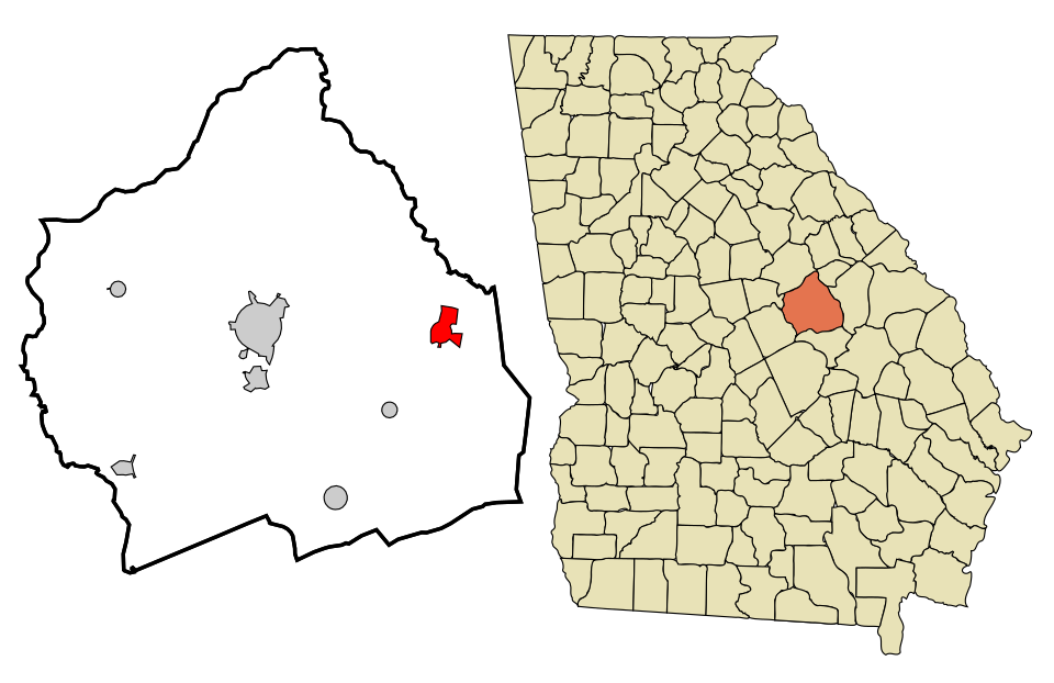 Locator map of Davisboro