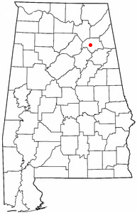 Locator map of Attalla