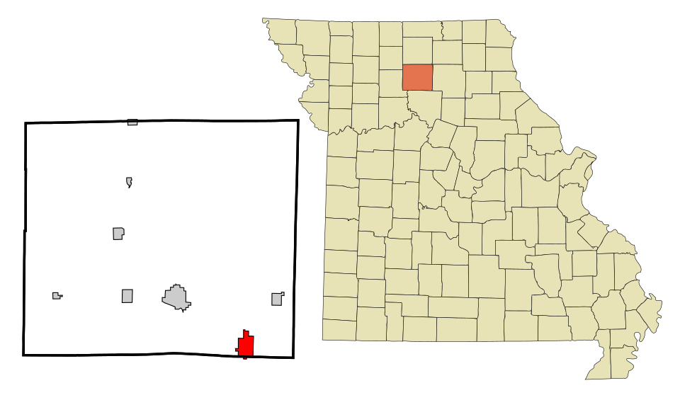 Locator map of Marceline