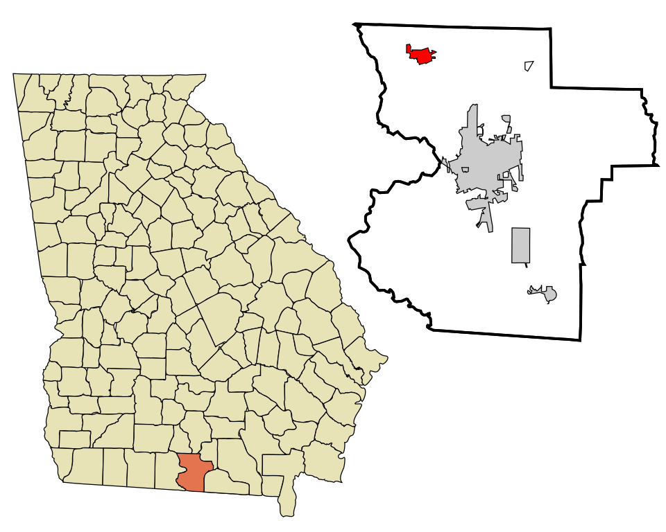 Locator map of Hahira