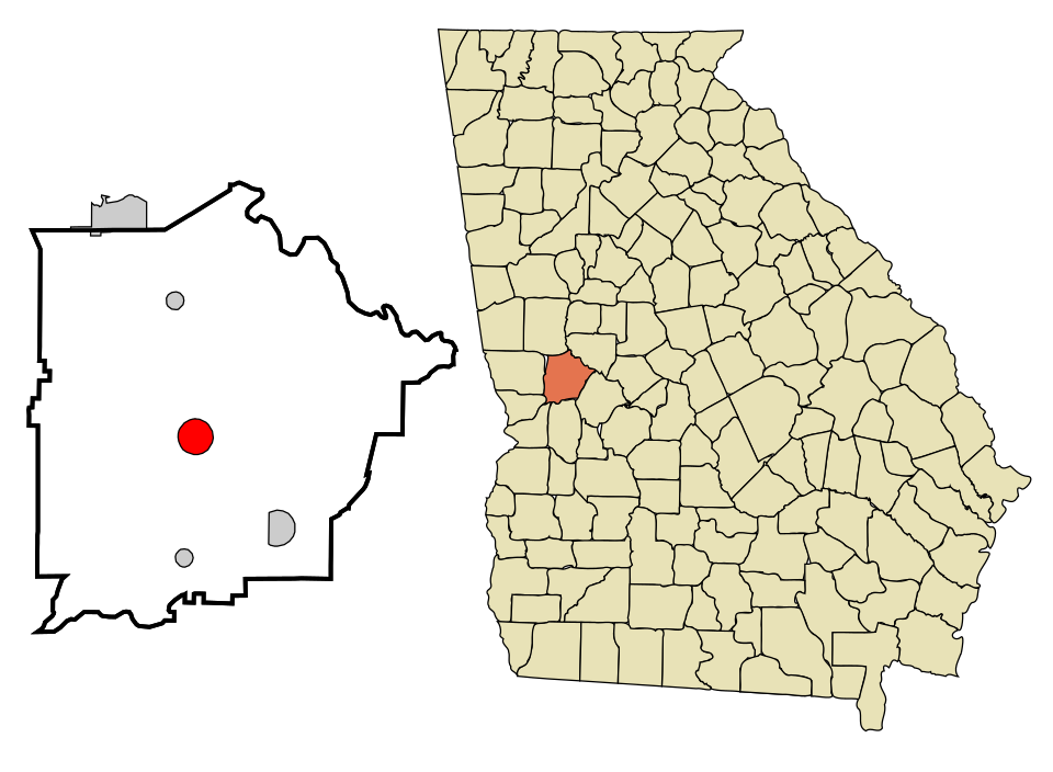 Locator map of Talbotton