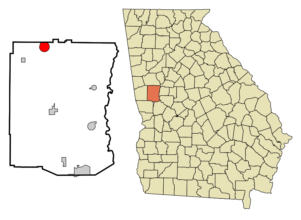Locator map of Luthersville