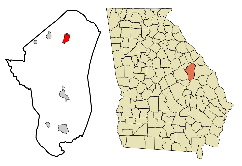 Locator map of Wrens